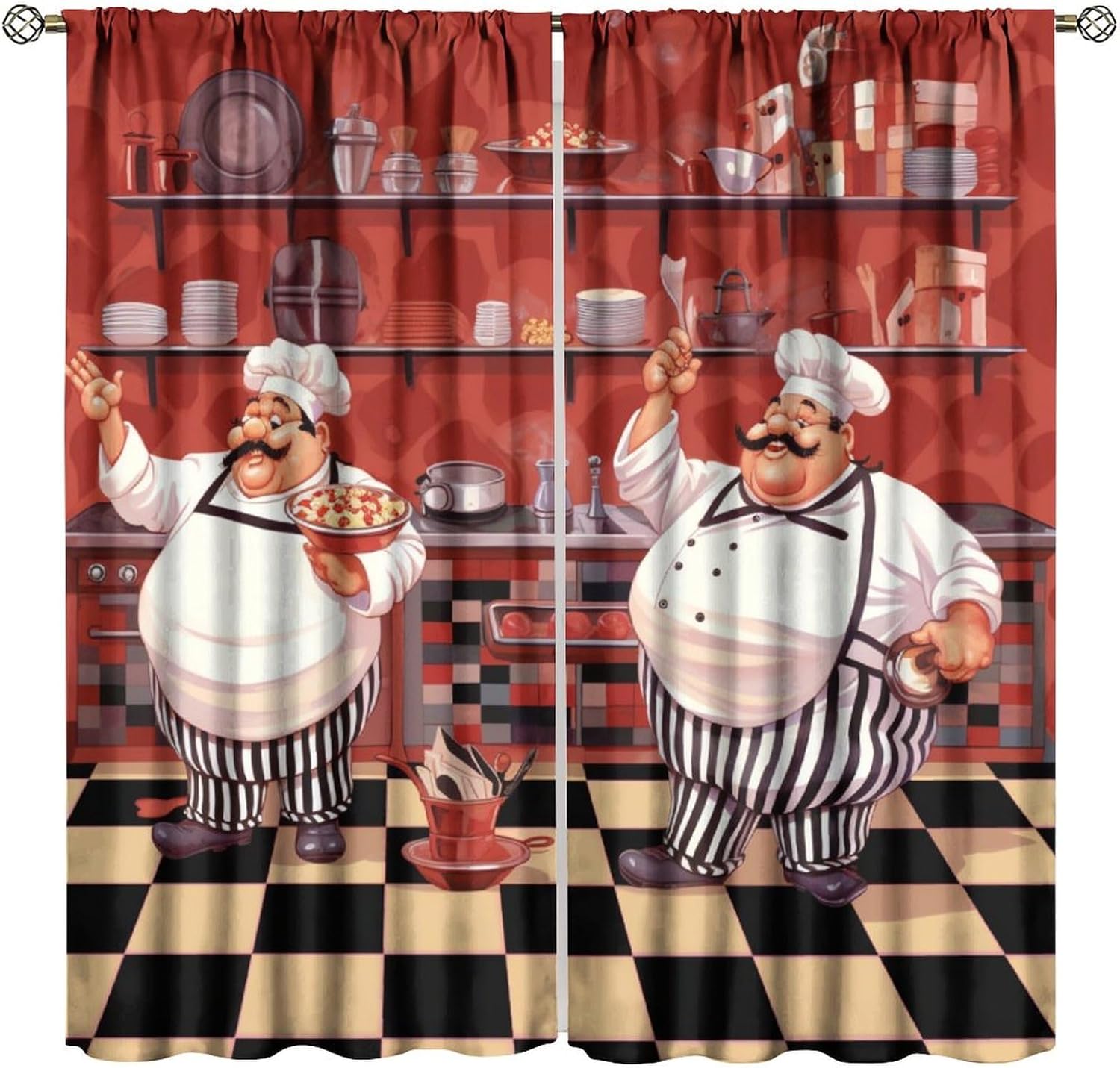 Kitchen Funny Chef Curtains, C - đánh giá và giá Home Cooking Youtube