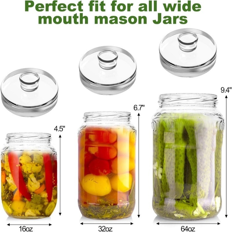 Wide Mouth Canning Jars with G - đánh giá và giá Fermentation Crock