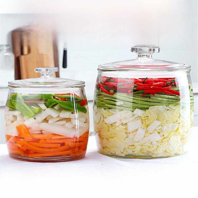 Extra Thick Glass Kimchi Jar w - đánh giá và giá Fermentation Crock