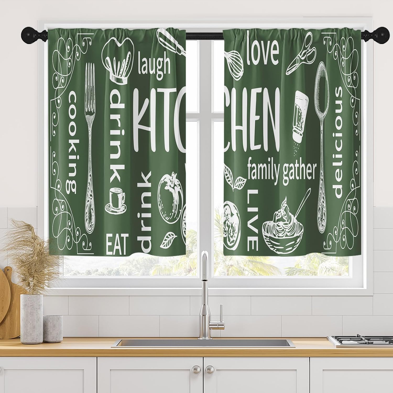 Aesthetic Kitchen Curtain Pair - đánh giá và giá Home Cooking Youtube