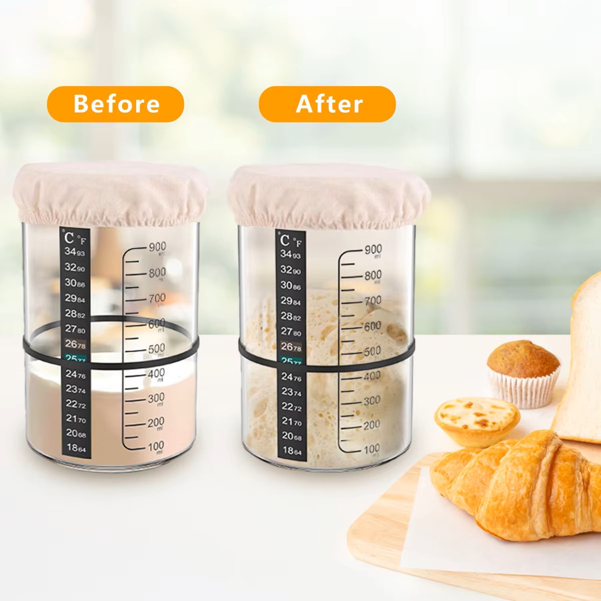 1500/900ml Sourdough Starter J - đánh giá và giá Fermentation Crock