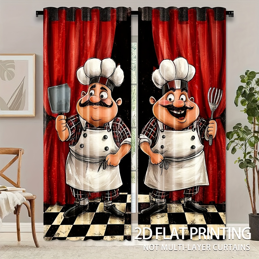 2pcs Chef Kitchen Curtains - F - đánh giá và giá Home Cooking Youtube