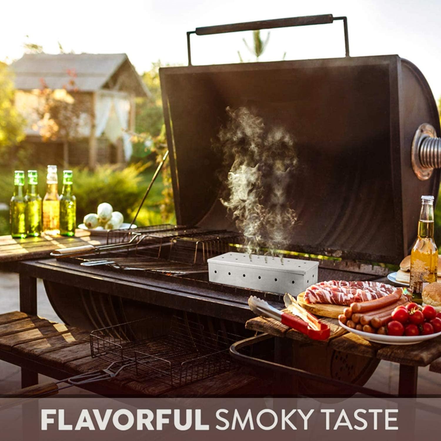 Stainless Steel Wood Chip Smok - đánh giá và giá Smoker Box Wood Chip