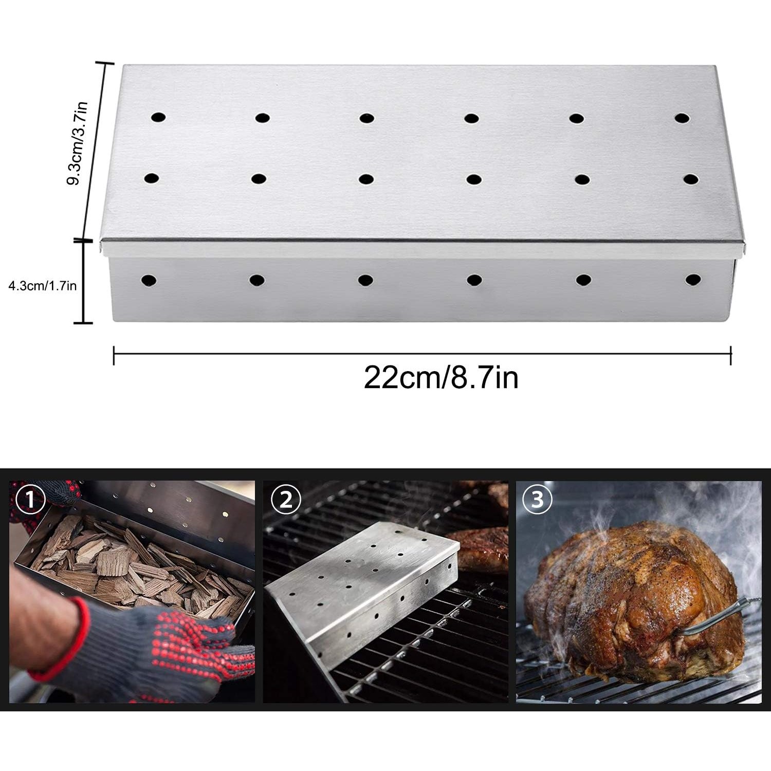 Stainless Steel Wood Chip Smok - đánh giá và giá Smoker Box Wood Chip